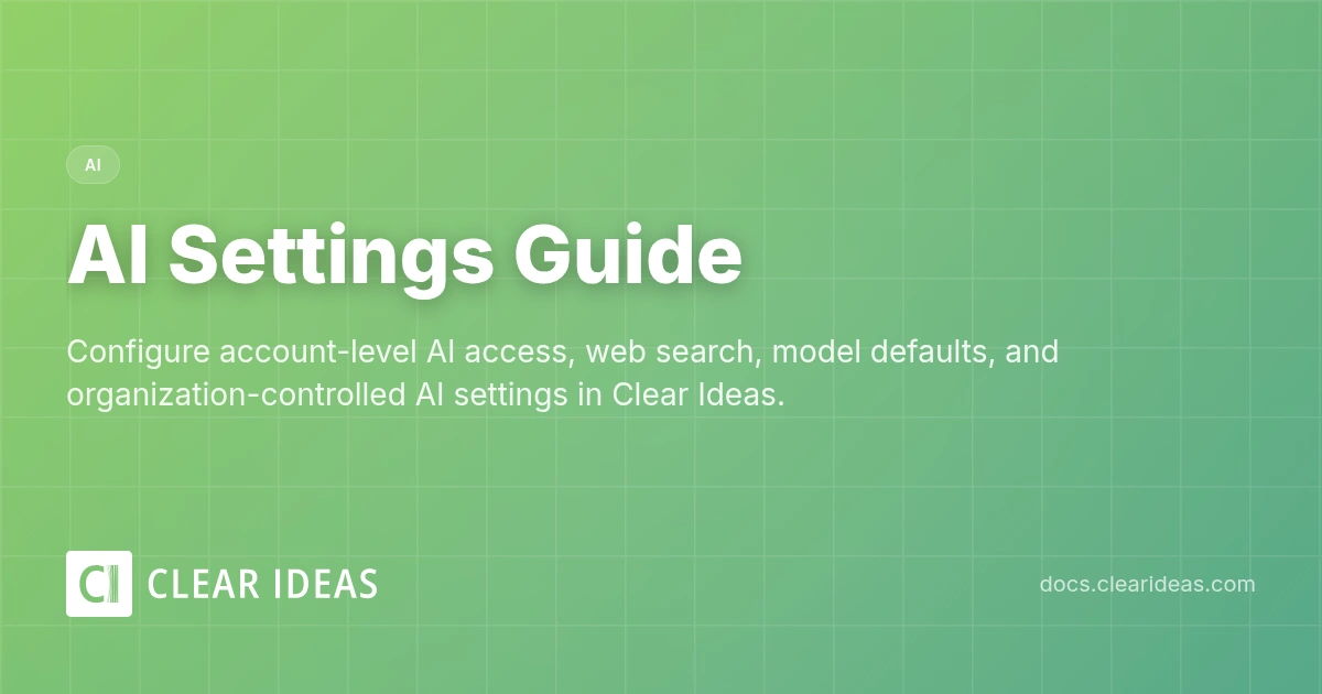 AI Settings | Clear Ideas Documentation